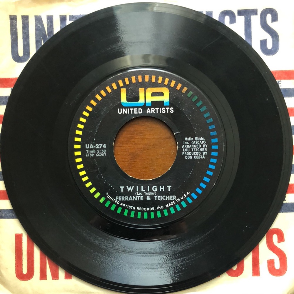 Ferrante & Teicher Twilight Vinyl 45 Record '60